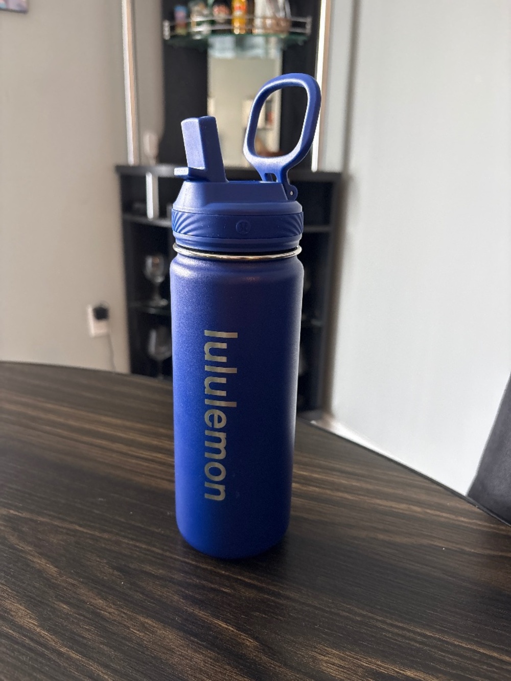 Lululemon Navy Blue Back to Life sport bottle (18 oz) *Straw Lid - Picture 1 of 4